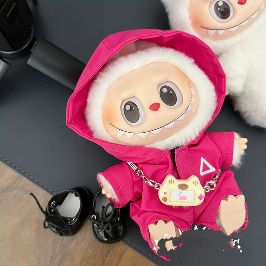 Labubu pink rain coat